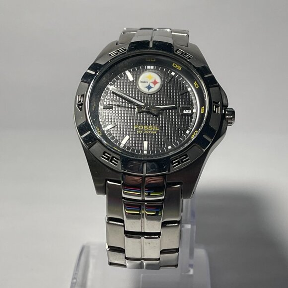 Pittsburgh Steelers NFL Stainless-Steel Watch by Fossil NEW (RARE) - Picture 2 of 9